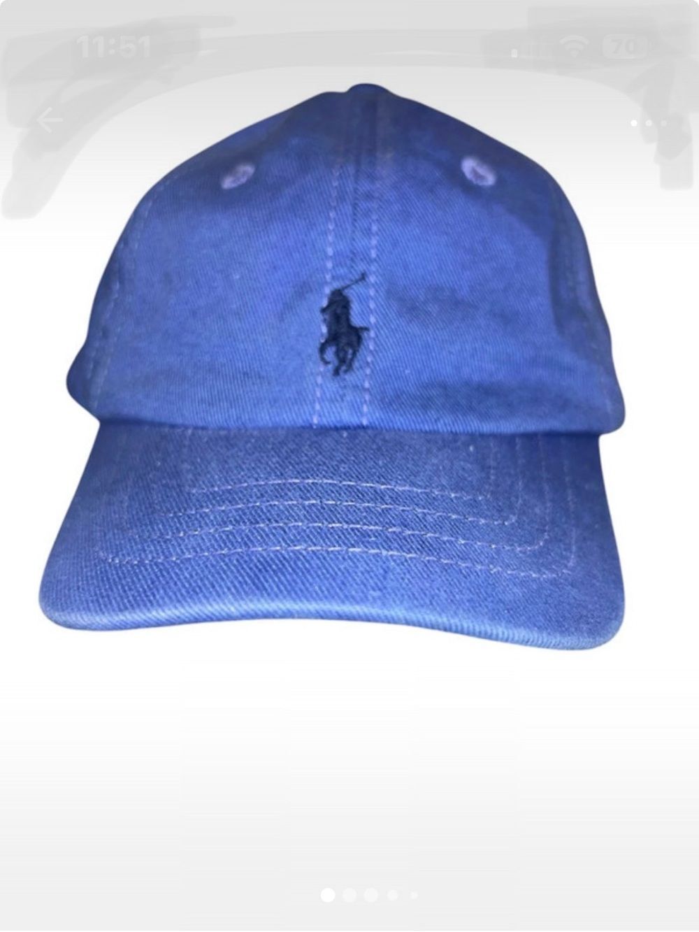 Ralph Lauren Polo Infant Hat Cap Unisex in Royal Blue with Black Logo. EUC